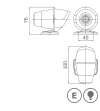 Cab roof lights - SIM - 3122 - Old School - Red - 12V-24V