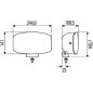 Driving light - Hella - Jumbo 320 - Led Position Light - 9.7" - 24.7cm - Position light - Driving