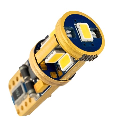 LED lamp - Ledson - 9-Led - T10 / W5W - Canbus - Wit - 12V - Set