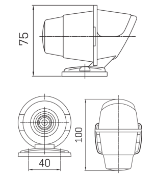 Taklampa - SIM - 3122 - Old School - smoke - Bärnsten - 12V-24V 