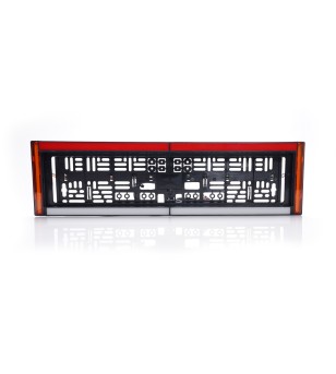 Tail light - WAS - W253 License plate holder - Strobe Side - 23" - 58.4cm - Clear - LED - Brake - Rev - Plate - Flash - Multiple flash patterns - 12V-24V