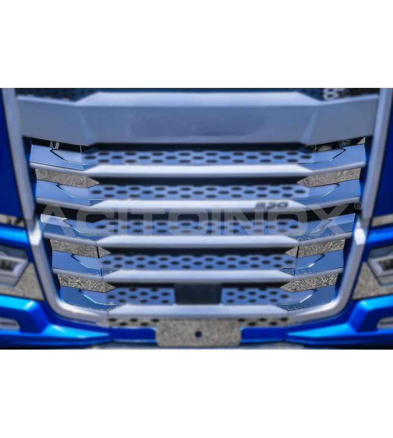Chrome Parts - Acitoinox - Grille Styling Side - DAF - XG - 2021+ Chrome Parts - Acitoinox - Grille Styling Side - DAF - XG - 2021+