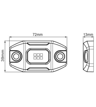 Arbeitsbeleuchtung - Ledson - Rox - 2.8" - 7.2cm - Flach + schräg 