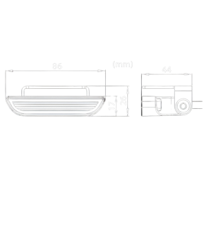 Rückleuchte - Ledson - Nano - 3.4" - 8.6cm - Klar - Rückfahr - Arbeit - 12V-36V -