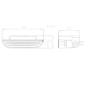 Tail light - Ledson - Nano - 3.4" - 8.6cm - Clear - Rev - Work - 12V-36V