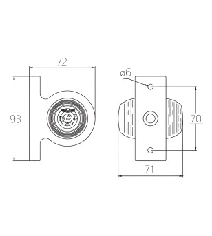 Gummiarm - SIM - 3119 Small - Vit/Röd - 12V-24V 