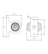 Gummiarm - SIM - 3119 Small - Vit/Röd - 12V-24V 