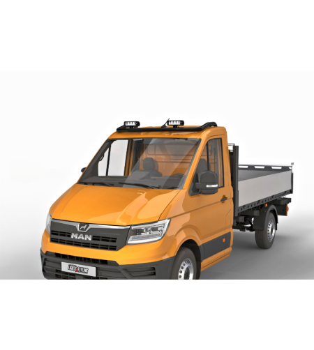 Dakbeugel - Metec - Top  - 4 lampsteunen - Voorbekabeld - Zwart - Volkswagen - Crafter - H1 - 2017+