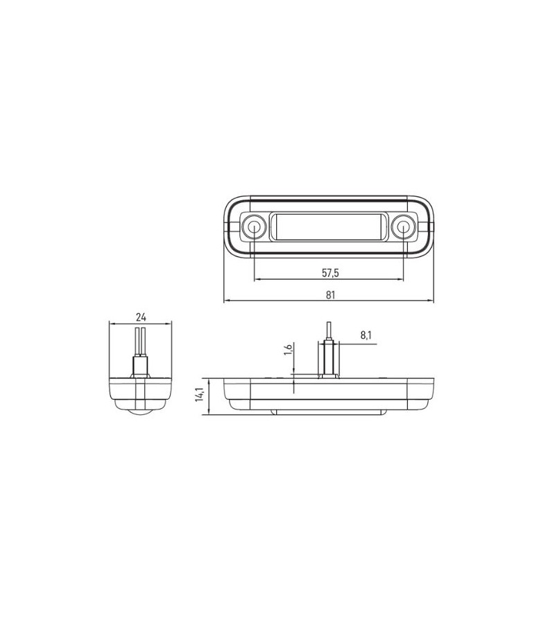 Markeringsljus - SIM - 3302 - 3.2" - 8.1cm - Smoke - Vit - 12V-24V Markeringsljus - SIM - 3302 - 3.2" - 8.1cm - Smoke - Vit - 12V-24V