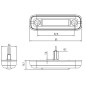 Marker Light - SIM - 3302 - 3.2" - 8.1cm - Smoke - White - 12V-24V