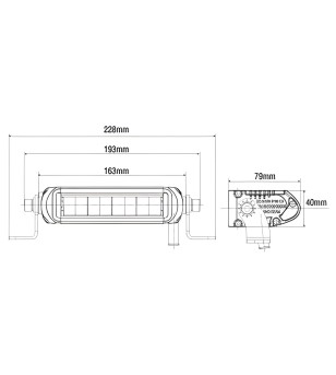 LED bar - Seeker - Ultima 10 - 8'' - smoke - Driving