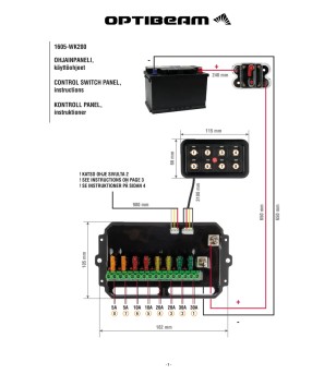 Controller - Optibeam - 1605 - 4.5" - 11.5cm - Control panel - 12V-24V