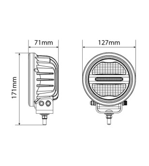 Verstraler - Optibeam - Savage 5 - 5'' - Positielicht Wit/Amber - Driving