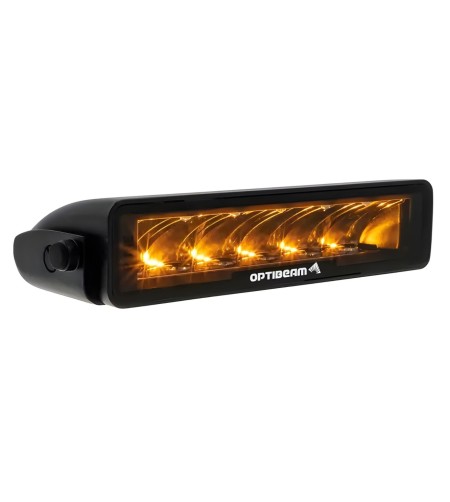 LED-ramp - Optibeam - Pure 185 - 7.2" - 18.3cm - Positionsljus Vit/Bärnsten - Driving