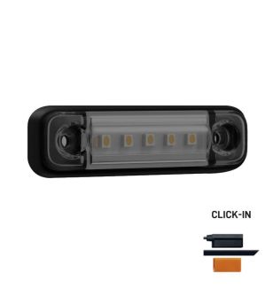 Markeringslicht - SIM - 3302 - 8cm - smoke - Wit - 12V-24V