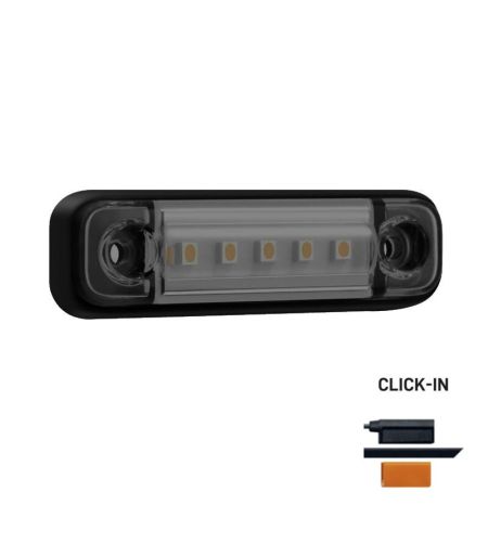 Markeringslicht - SIM - 3302 - 8cm - smoke - Wit - 12V-24V