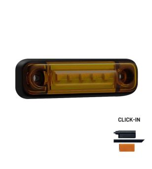 Markeringslicht - SIM - 3302 - 8cm - smoke - Amber - 12V-24V