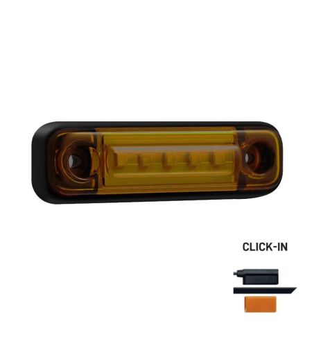 Markeringslicht - SIM - 3302 - 8cm - smoke - Amber - 12V-24V