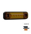 Markeringslicht - SIM - 3302 - 8cm - smoke - Amber - 12V-24V