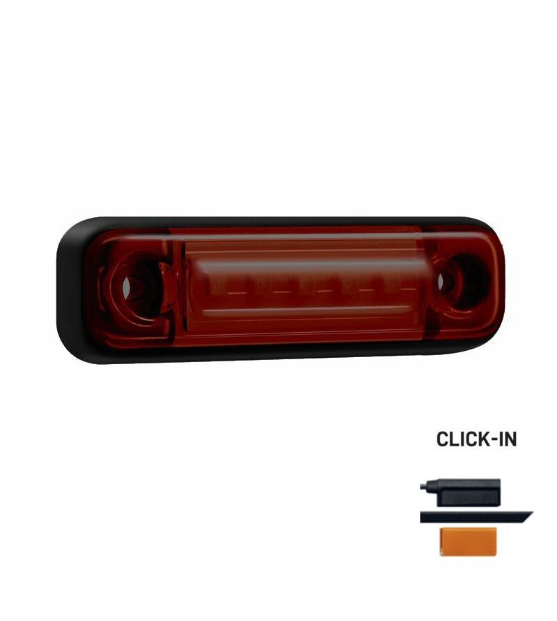 Markeringslicht - SIM - 3302 - 8cm - smoke - Rood - 12V-24V Markeringslicht - SIM - 3302 - 8cm - smoke - Rood - 12V-24V