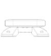 Blixtljusramp - Apollo - Allround signal ASE - Full LED - 34.3" - 87cm - Klar - 6 blixtmönster - Bärnsten/Blå - R65 - 12V-24V -