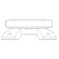 Warning light bar - Apollo - Allround signal ASE - Full LED - 34.3" - 87cm - Clear - 6 flash patterns - White/Amber - R65 - 12V-24V Warning light bar - Apollo - Allround signal ASE - Full LED - 34.3" - 87cm - Clear - 6 flash patterns - White/Amber - R65 - 12V-24V