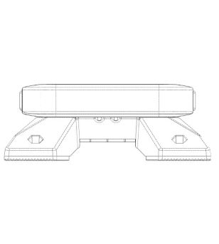 Blixtljusramp - Apollo - Allround signal ASE - Full LED - 44.9" - 114cm - Klar - 6 blixtmönster - Vit/Bärnsten - R65 - 12V-24V -