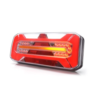Bakljus - WAS - W184 DD - Höger - 12" - 30.6cm - Klar - LED - Dynamiskt blinkljus - Bak - Broms - Blink - Back - Dim - Reflektor - 12V-24V