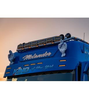 Extraljus - Ledson - Epix 10+ - Strobe - 10'' - Positionsljus Vit/Bärnsten - 5 Blixtmönster - Driving -