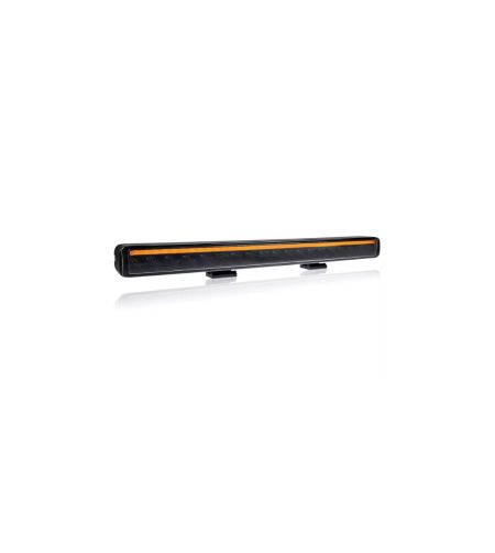 LED-ramp - W-Light - Wave II - 20.9" - 53.2cm - Smoke - curved - Positionsljus Vit/Bärnsten - Driving