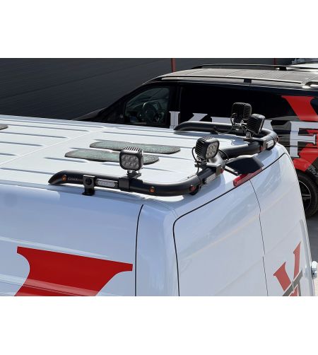 Roof bar - QPAX - T-rack Rear - Mercedes - Sprinter - H2 with roof camera - 2007+