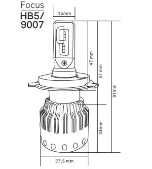 Markeerlicht LED opbouw 235mm Oranje