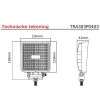 LED werklamp - 1500 lumen - 9-36v - 40cm. kabel - TRA303P0403