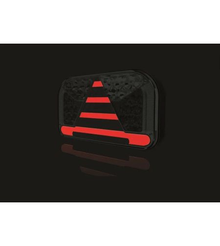 Rückleuchte - Fristom - V10C7 Lavaflow - 7-pins AMP - 9.4" - 24cm - Rechts - Rück - Brems - Blink - Rückfahr - Nebel - Kennzeichen - 12V-24V - 