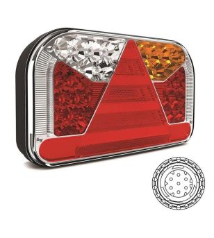 Bakljus - Fristom - V10C7 Lavaflow - 7-pins AMP - 24cm - Rechts - Multifunction - 12V-24V