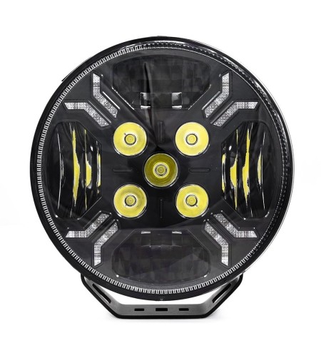 Fernscheinwerfer - Tralert - Ypsilon 9LED - 8.4" - 21.4cm - Positionslicht Weiß/Amber - 4 Blitzmuster - Driving 