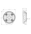 Driving light - Tralert - Ypsilon 9LED - 8'' - Position light