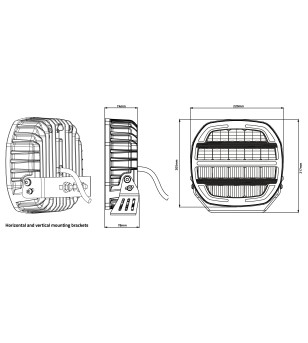 Driving light - Tralert - Phantom White - 9'' - white - smoke -