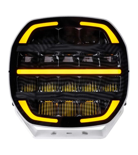 Driving light - Tralert - Phantom White - 8.7" - 22cm - White - Smoke - Position light White/Amber - Driving
