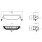 LED bar - OZZ - XB1 P9 - 9" - 22.8cm - Positielicht Wit/Amber - Driving LED bar - OZZ - XB1 P9 - 9" - 22.8cm - Positielicht Wit/Amber - Driving