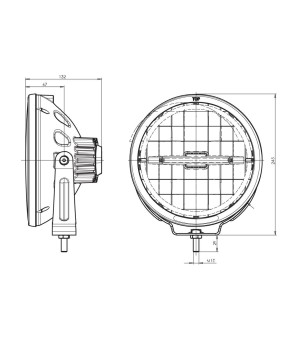 Verstraler - Tralert - WD-50 - 9'' - Ring - Positielicht Wit -