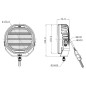 Driving light - OZZ - XR2 P7 - 7" - 17.8cm - Smoke - Position light White/Amber - Driving