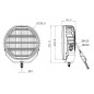 Driving light - OZZ - XR2 P9 - 8.7" - 22cm - White - Smoke - Position light White/Amber - Driving
