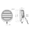 Driving light - OZZ - XR2 P9 - 9'' - white - smoke - Position