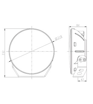 Fernscheinwerfer - Tralert - Graveler - 9'' - Chroom -