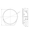 Extraljus - Tralert - Graveler - 9'' - Chroom - Positionsljus