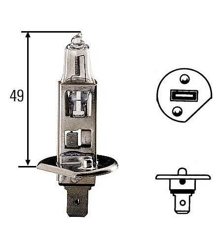 Halogeenlamp - L&S - H1 - Wit - 24V - 70W