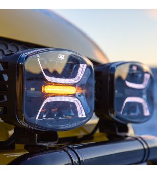 Driving light - OZZ - XO 1 P - 10'' - smoke - Position light White/Amber - 2 Flash patterns - Driving