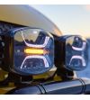 Driving light - OZZ - XO 1 P - 10'' - smoke - Position light White/Amber - 2 Flash patterns - Driving