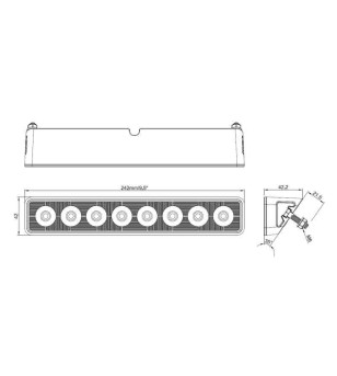 Werklamp - Tralert - Edge serie - 9.5" - 24.2cm - Wide
